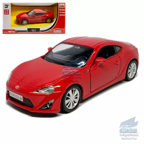 Red 1:36 scale diecast sports car toy model