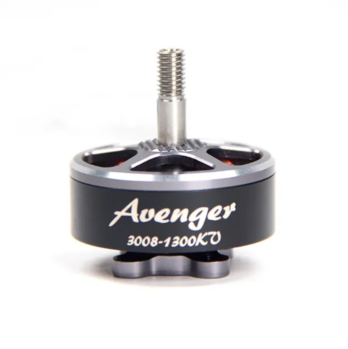 Brotherhobby Avenger 3008 brushless motor with threaded shaft, black and silver