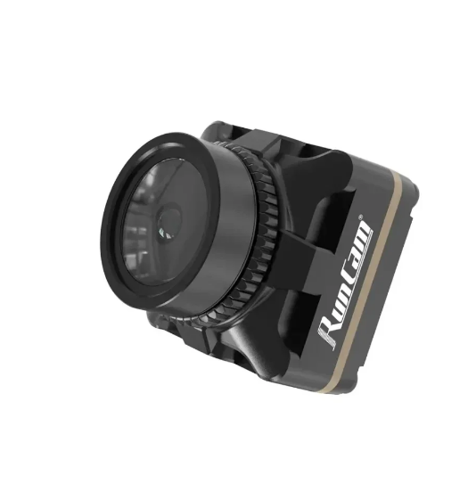 FPV camera module with black housing and front lens, RunCam Robin 3 branding