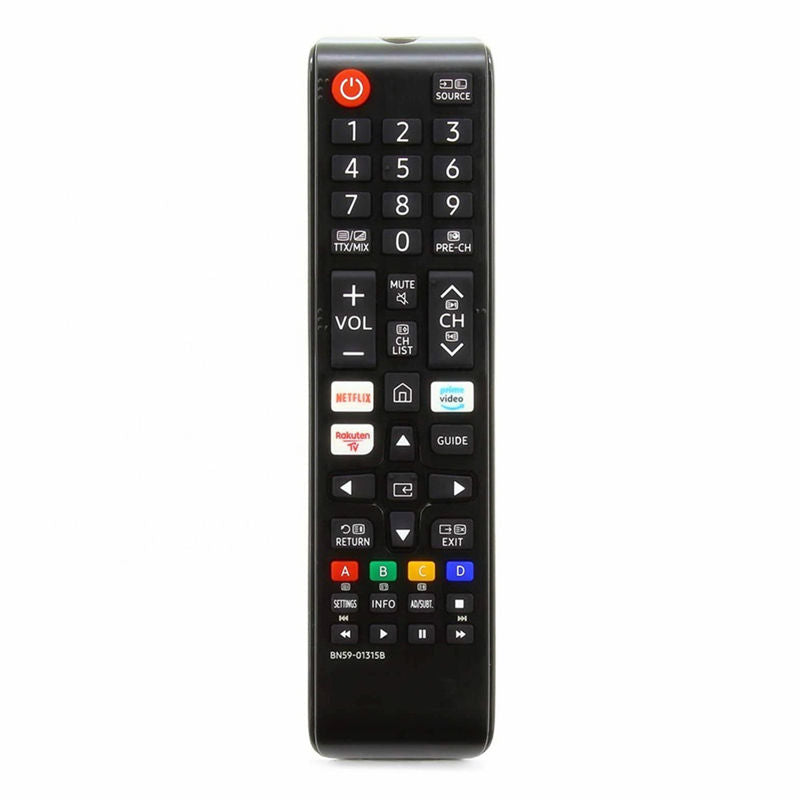 BN59-01315B universal TV remote control with backlit keypad and colored shortcut buttons