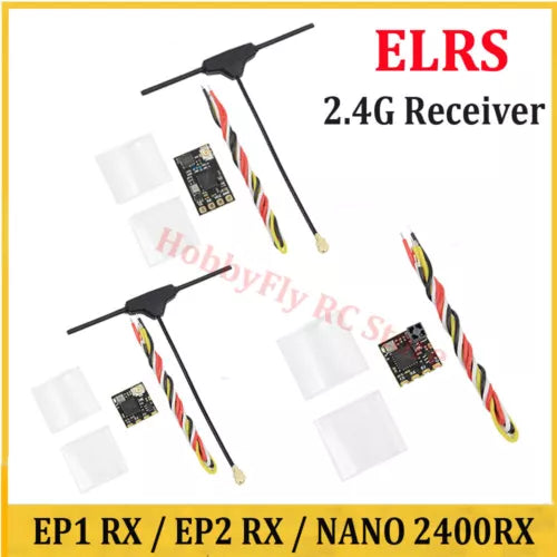 ELRS 2.4G Nano receiver for RC FPV, small PCB with two antenna wires
