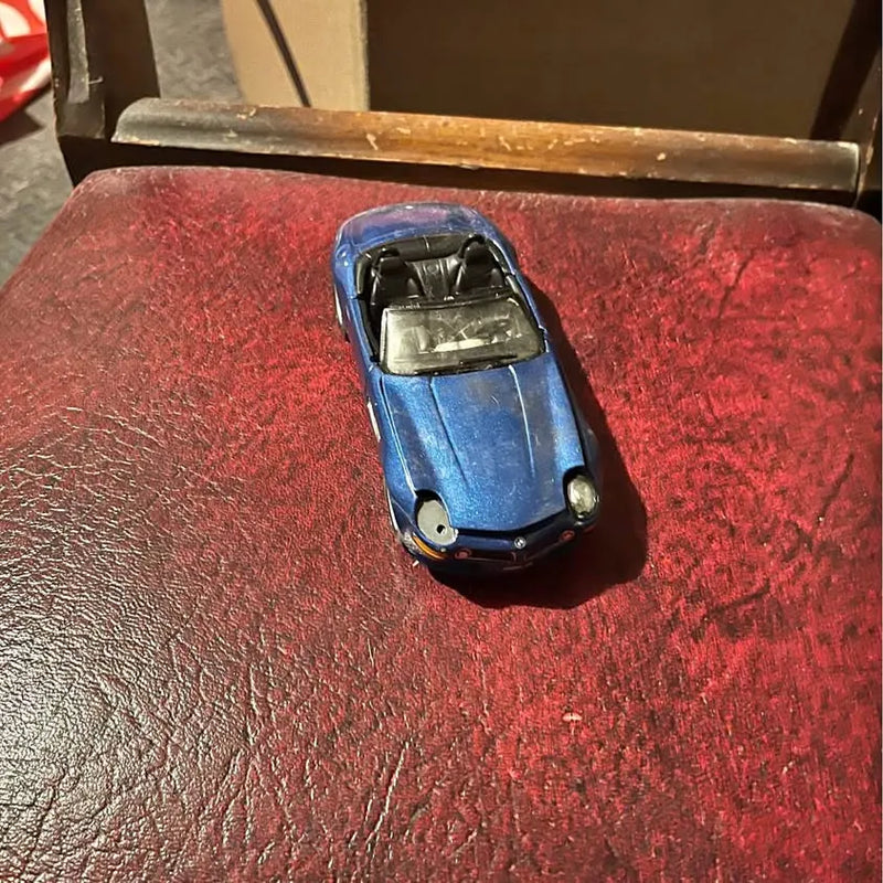 BMW Z8 diecast sports car model, blue with black interior and wheels