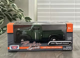 Motor Max Timeless Legends 1941 Plymouth Pickup Truck Diecast Green 1:24 Scale Parts