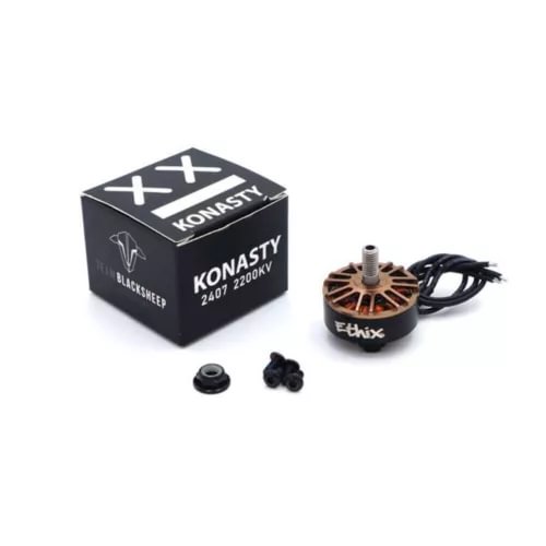 ETHIX Konasty 2407 2200KV brushless FPV motor with box and mounting hardware