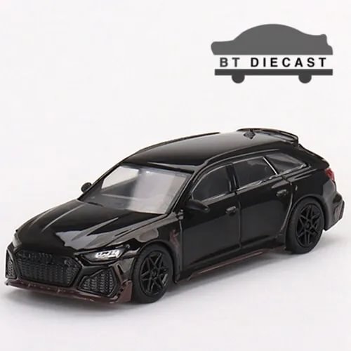 Black diecast sports car model with front grille and detailed headlights