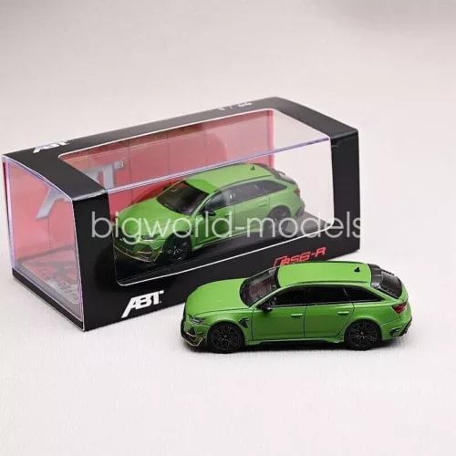 Green 1:64 scale diecast wagon model car in clear display box