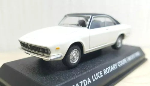 White Mazda Luce Rotary Coupe diecast model car, front 3/4 view
