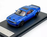 1:64 blue metal muscle sports diecast car toy on black display base