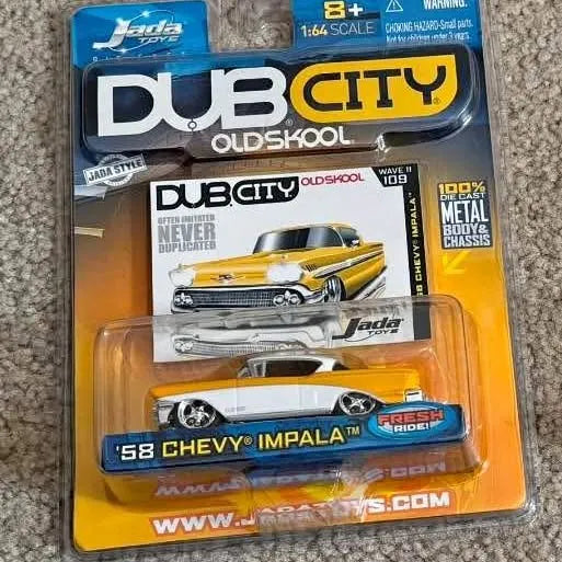 DubCity diecast 1958 Chevy Impala model car, blister pack