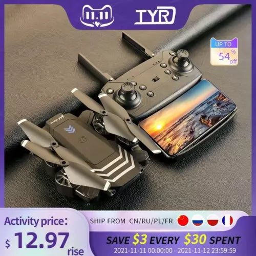 Foldable FPV drone with controller and screen