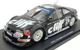 1/18 diecast racing car replica, dark gray Opel Calibra DTM with number 20 decals