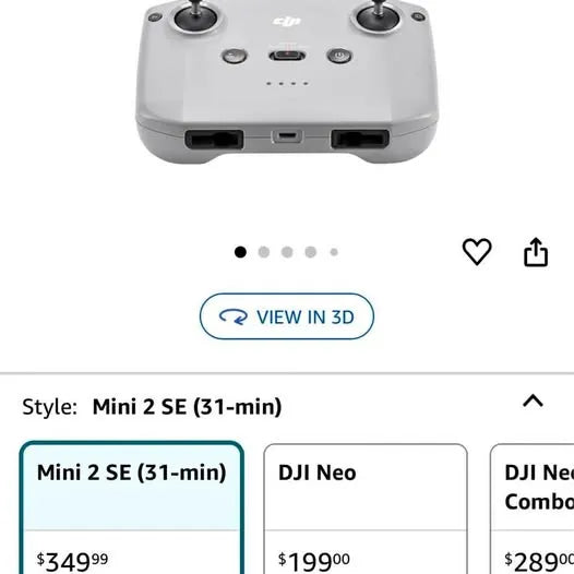 Drone remote controller front with thumbsticks and visible ports