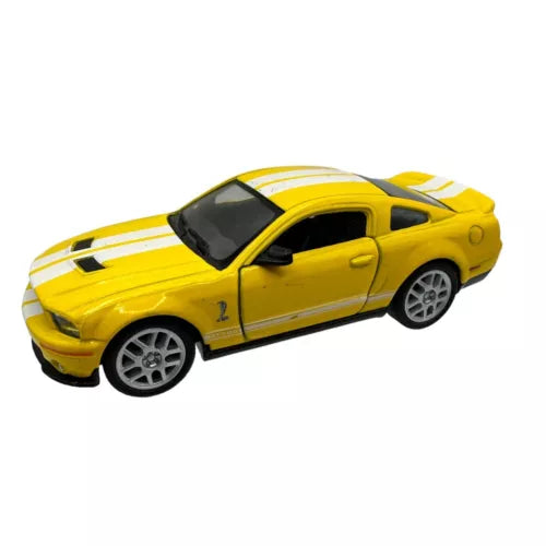 Yellow diecast sports car model, 1/36 pull-back action toy