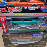 Turquoise die-cast 1971 Ford Mustang Mach 1 in retail display box