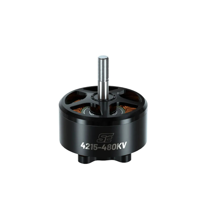SE 4215-480KV brushless motor with metal shaft, black cylindrical housing