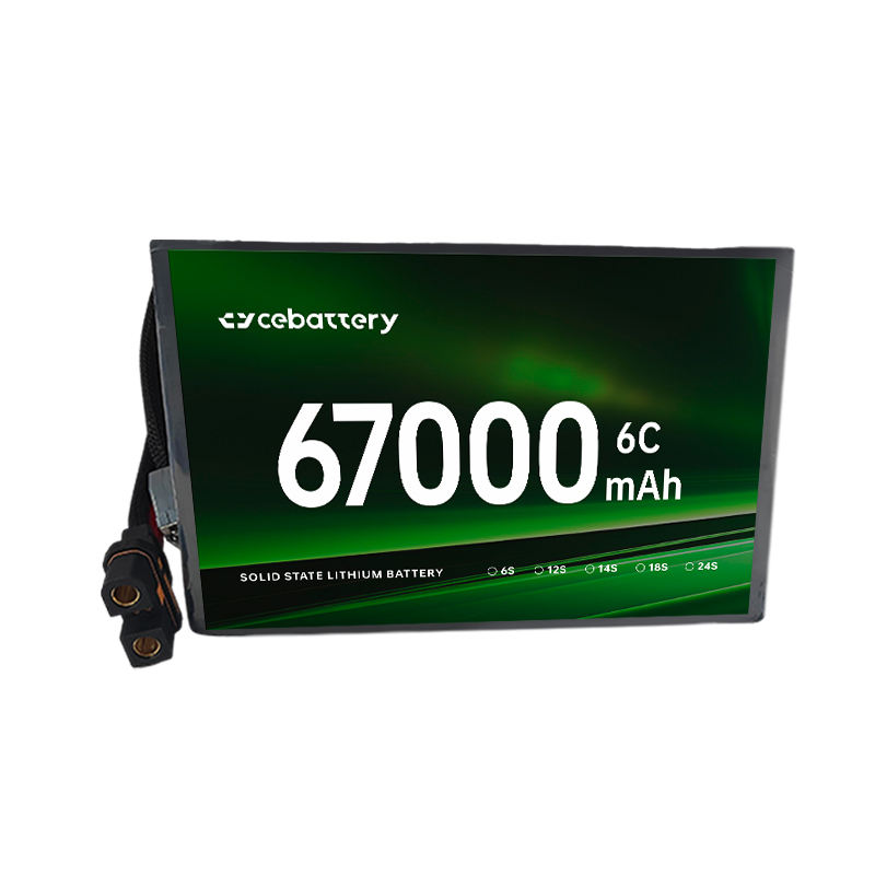 Superior Low-temperature Performance 6c Solid State Battery 6S 12S 14S 18S 24S 67000mAh Cargo Drone/ VTOL/ Heavy Lifting Drone Drone