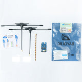 Dual-band RC FPV receiver module with TCXO, small PCB and mounting accessories