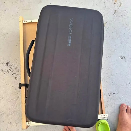 KARMA hard-shell drone case, dark gray with zipper and carry handle
