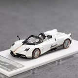 1:64 Scale Flame White Huayra BC Convertible Sports Diecast Resin Car Model Gift Parts