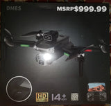 DMES obstacle-avoidance drone with quad rotors and front LED light, camera, app control