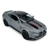 1:36 BMW M4 CSL 2023 Model Car Diecast Toy Cars Kids Toys Boys Gifts Gray Toy