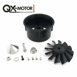 QX-MOTOR ducted fan EDF kit, black 64mm barrel and fan blades