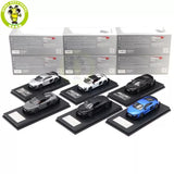 1/64 diecast model car set of six Audi R8s, with blue, white, and black models