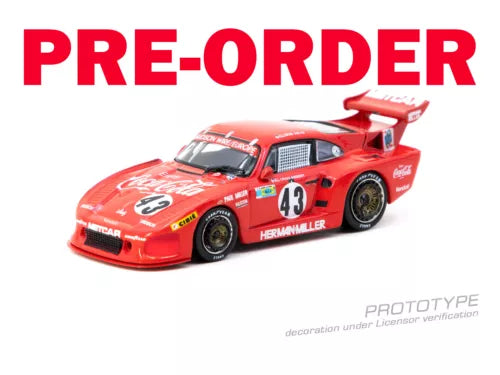 Red diecast race car model with #43 on hood and door, detailed front view