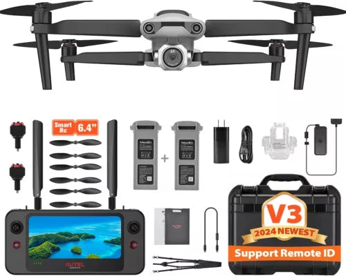 Rugged drone kit with EVO 2 Pro drone, remote, batteries, propellers, and case