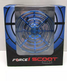 Force1 Scoot indoor drone in box, blue LED light wheel design