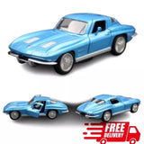 Light blue 1963 Chevrolet Corvette Stingray die-cast model car toy