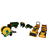 John Deere & CAT Mini Diecast &Plastic Vehicles Toys Wagons Trucks Lot Of 9 Ships to you
