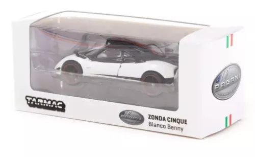 1:64 scale diecast coupe car in a clear display box, white with dark wheels