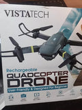 VISTATECH RECHARGEABLE QUADCOPTER DRONE - Stream live video to your smart device Drone