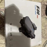 Camera drone, dark gray, with front camera gimbal, shown at an angle
