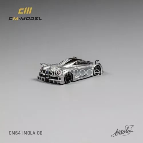 Silver diecast model car with front grille detail, 1:64 scale