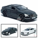 Mercedes CLS 63 AMG 1:36 diecast model car in dark gray, front 3/4 view