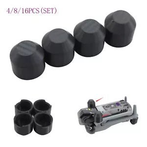 Set of black hard-shell sealed motor dust covers, cylindrical caps
