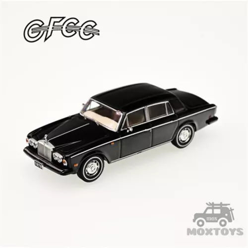 Black 1:64 diecast 1979 Rolls-Royce Silver Shadow II model car with chrome details