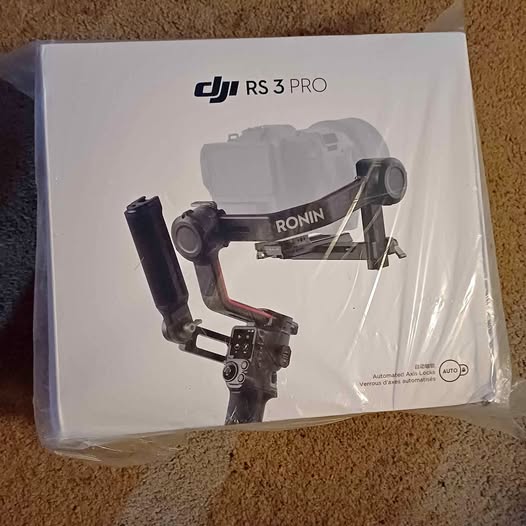 DJI RS 3 Pro gimbal stabilizer box packaging, front view