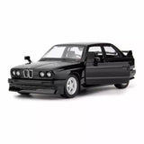 Black 1:36 BMW M3 1987 diecast model car with detailed front grille and wheels