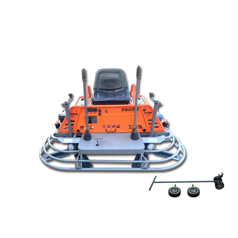 Concrete Power Trowel Finishers Driving Concrete Leveling Machine Ride on Concrete Surface Trowel Provided Civil Engineering 270 Drone