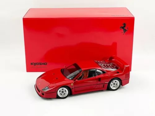 Red 1/18 scale Ferrari F40 diecast model car