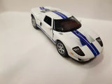 2006 Ford GT White Kinsmart Toy Car Model 1/36 Scale Diecast Metal Open Doors Toy