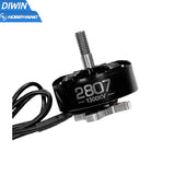 2807 brushless FPV drone motor with 1300KV marking and black cable leads
