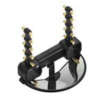 Antenna signal booster with dual Yagi antennas, black mount and gold connectors