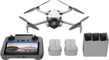 DJI Mini 4 Pro Fly More Combo Quadcopter Drone & RC 2 Remote Rotating Gimbal Cam Drone