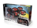 RC obstacle-avoidance drone with orbit-style propellers in retail box