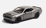 DODGE CHALLENGER SRT DEMON RARE SHINY GRAY ~1/36 DIECAST MODEL HTF VEHICLE GIFT Toy