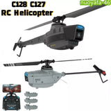 RC helicopter drone with 720P wide-angle camera and red/blue light
